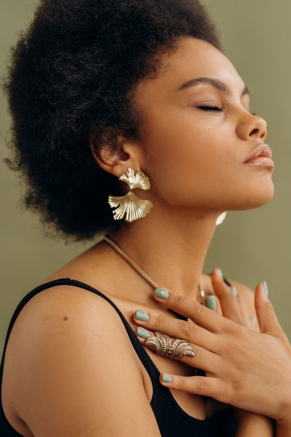 image of a woman feeling calm